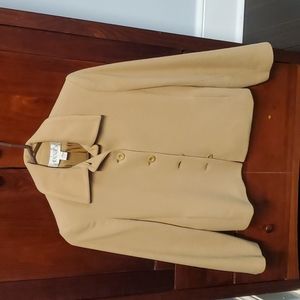 Women's tan short wool jacket